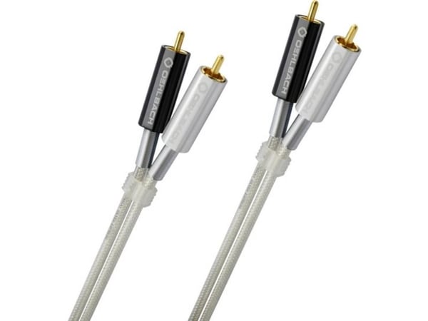 OEHLBACH D1C2602, 2 x RCA, Hankjønn, 2 x RCA, Hankjønn, 1,5 m, Sølv