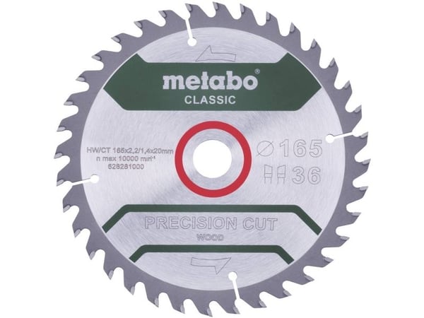 Metabo 628027000, Høy-Hastighets Stål (HHS), Tre, 16,5 cm, 2 cm, 1,8 mm, Metabo