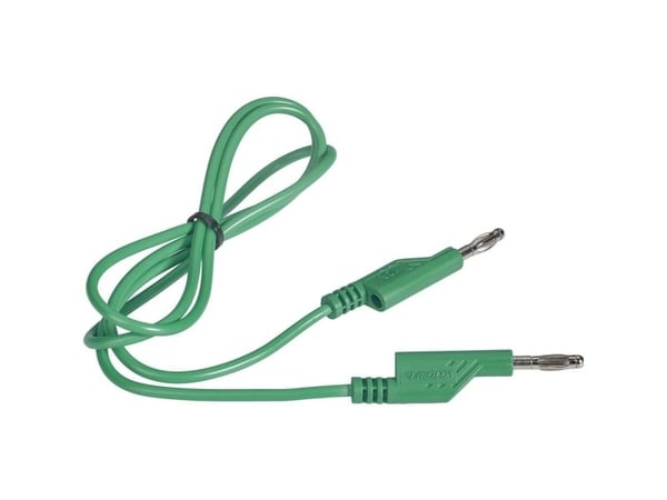 VOLTCRAFT Testijohto [Lamelliitin 4 mm - Lamelliitin 4 mm] 1,00 m Vihreä 1 kpl 1 kpl