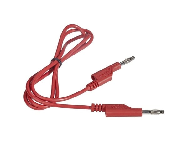 VOLTCRAFT Prøveledning [Lamelstik 4 mm - Lamelstik 4 mm] 1.00 m Rød 1 stk