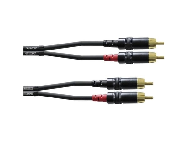 Cordial CFU 0,9 CC ljudadapterkabel [2x Cinch - 2x Cinch] 0,90 m svart
