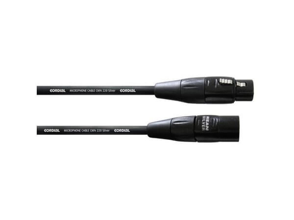 Cordial CIM 2.5 FM, XLR (3-stift), Manlig kontakt, XLR (3-stift), Kvinnlig kontakt, 2,5 m, Svart
