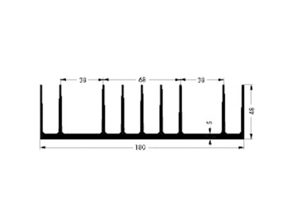 Fischer Elektronik 10021159 SK 53 75 75 SA Kjøleribber 0,85 K/W (L x B x H) 75 x 180 x 48 mm