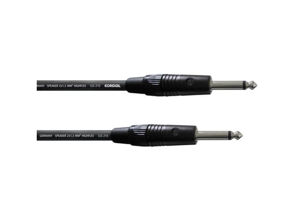 Cordial CPL 1.5 PP, 6.35mm, Hankjønn, 6.35mm, Hankjønn, 1,5 m, Sort