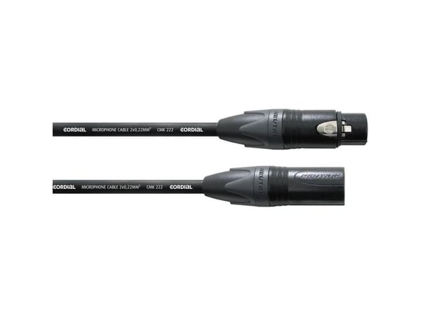 Cordial CPM 2.5 FM, XLR (3-pin), Hunkjønn, XLR (3-pin), Hankjønn, 2,5 m, Svart