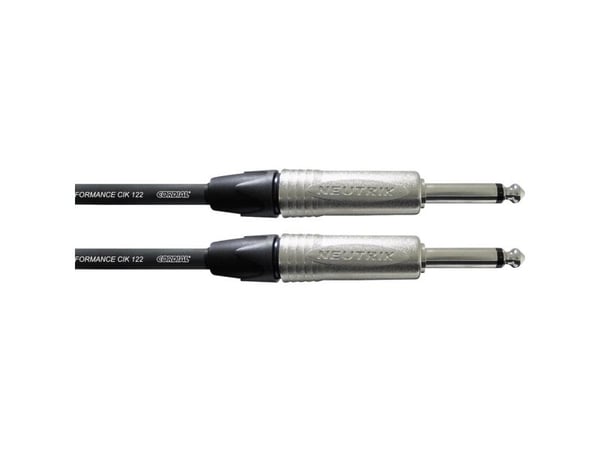 Cordial CXI 1,5 m instrumentkabel [1x Jack 6,3 mm - 1x Jack 6,3 mm] svart fleksibel
