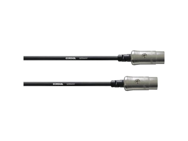 Cordial MIDI forbindelseskabel [1x XLR-kontakt 5-polet - 1x XLR-kontakt 5-polet] 1,80 m svart