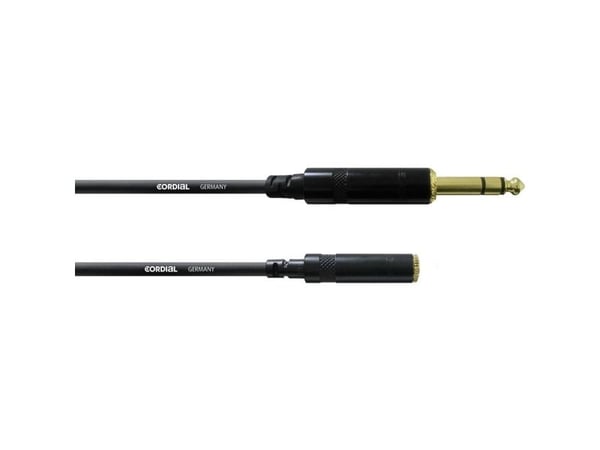 Cordial CFM 3 VY, 3.5mm, Hankjønn, 6.35mm, Hunkjønn, 3 m, Sort