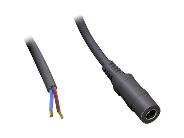Lavspennings tilkoblingskabel åpen ende 5.50 mm 2.10 mm 0.50 m 1 stk