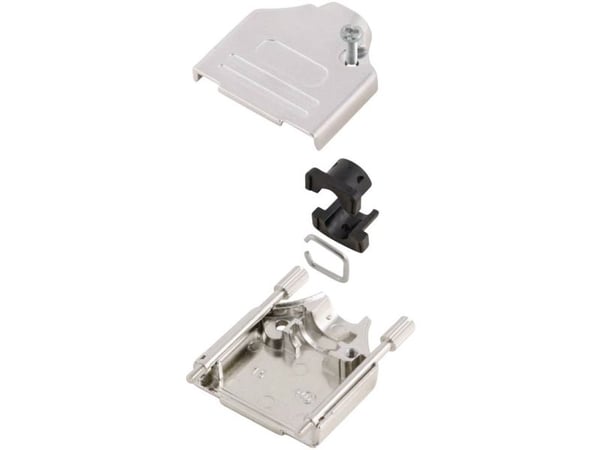 MH Connectors MHDTZK25-K 6560-0805-03 D-SUB-kabinett poltall: 25 metall 180° sølv 1 stk