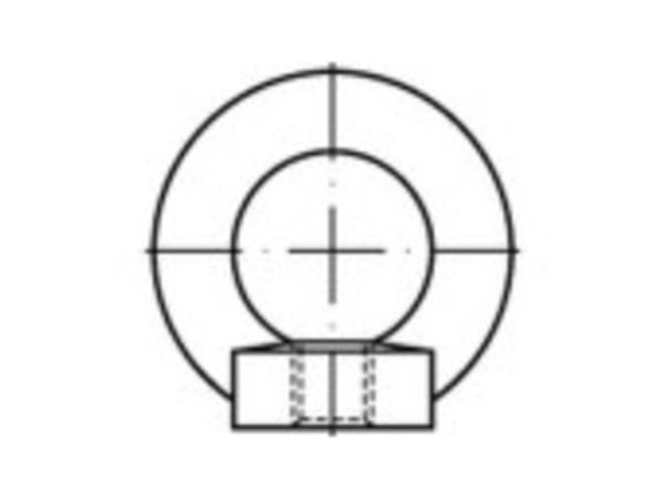 TOOLCRAFT 109443 ringmuttere M18 DIN 582 stål galvanisert (1 stk)
