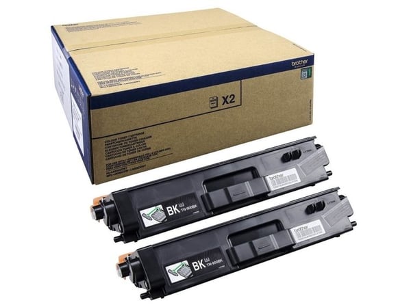 Brother TN900BK - 2-pack - svart - original - tonerpatron - for Brother HL-L9300CDWTT, MFC-L9550CDWT