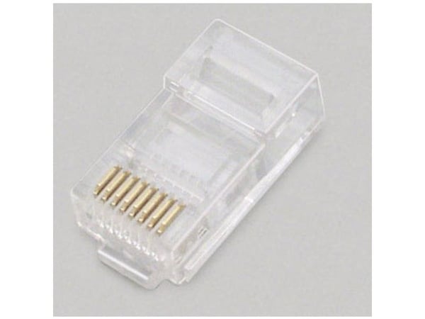BKL Electronic RJ-kontakt 2606003 rett pol (RJ) 8P8C transparent (100 stk.)