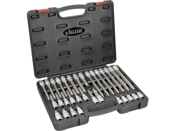 Vigor topnøkkel-bitsett 1/2 (12,5 mm) 32 deler V2201