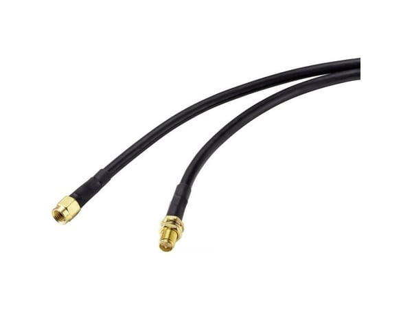 SpeaKa Professional Antennin jatkokaapeli [1x RP-SMA-liitin - 1x RP-SMA-liitin] 5,00 m Musta