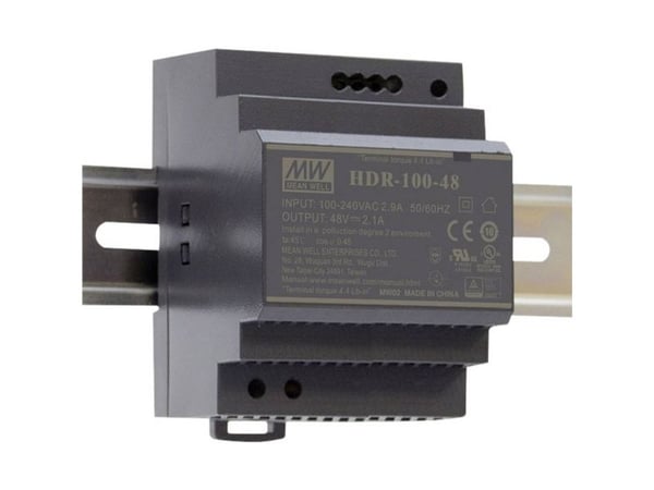 Synergy 21 strømforsyning 12V 100W Mean Well Hutschiene HDR-serie