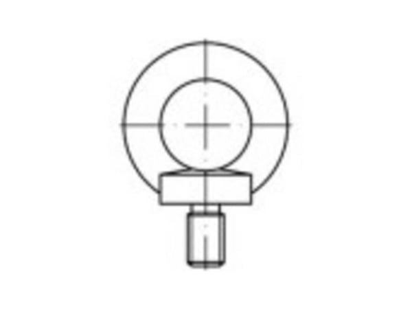 TOOLCRAFT 109367 Silmäpultit M20 DIN 580 Teräs Sinkitty 1 kpl