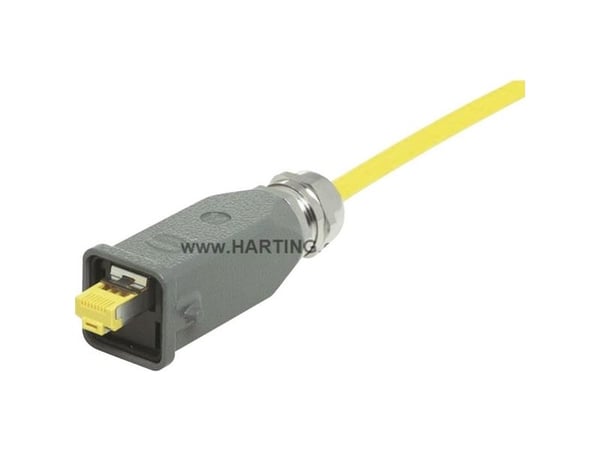 Harting Han® 3 A RJ45 10G Han® 3 A RJ45 10G -liitin 09 45 115 1560 Liitin, suora Navat: 8 Musta 1 kpl