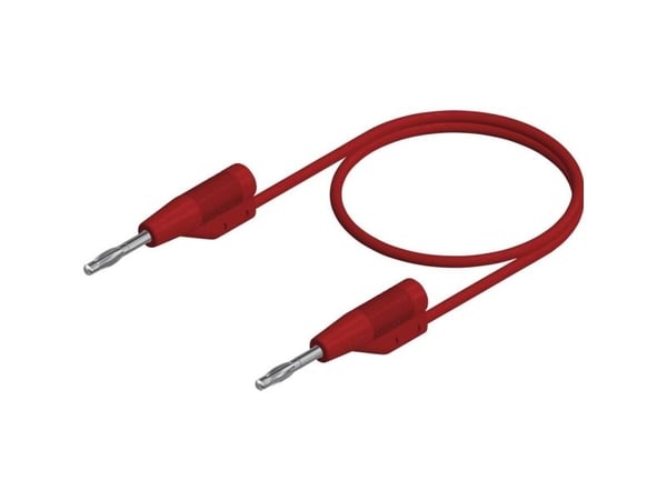 Hirschmann Test & Measurement MVL F 2/25 Prøveledning Lamelstik 2 mm Lamelstik 2 mm 25.00 cm Rød 1 stk