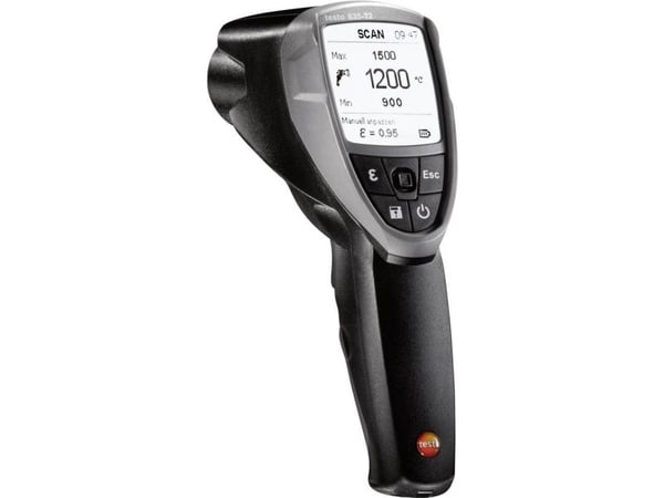 testo 835-T2 Infrapunalämpömittari Optiikka (lämpömittari) 50:1 -10 - +1500 °C Kosketuksen mittausmenetelmä