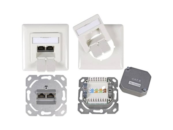 EFB Elektronik ET-25211.1V1, 2 x RJ-45, Valkoinen