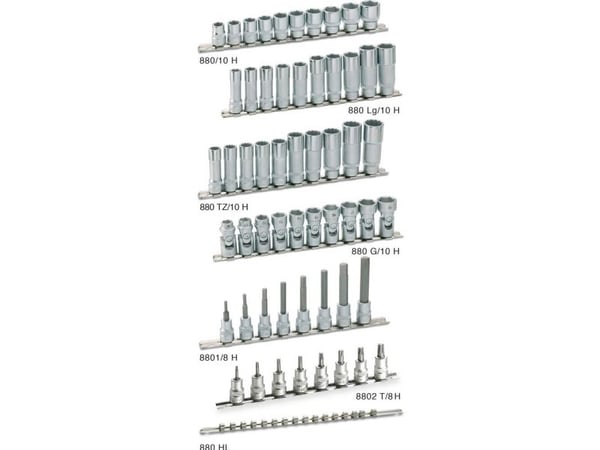 HAZET 880HL, Støpselsett, 3/8", Metrisk/imperisk, 16 hoder, 10 mm, 43 cm