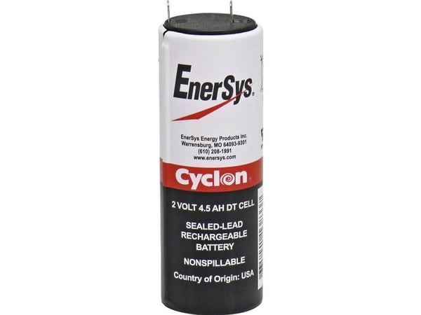 EnerSys Hawker Cyclon DT Blybatteri 2 V 4,5 Ah Blyfleece (Ø x H) 34 mm x 103 mm Flatplugg 4,8 mm Vedlikeholdsfritt, Batterifunksjoner, Syklusstabil...