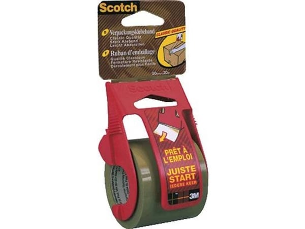Scotch C5020D - Dispenser med pakketape - 50 mm x 20 m - polypropylen - brun tape