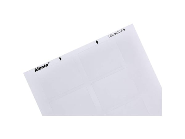 TE Connectivity 3-1768034-3 LEB-3460P-9 Kaapelitarra LEB 60 x 34 mm Värimerkintäkenttä: valkoinen (matta) Tarrojen määrä: 21 kpl