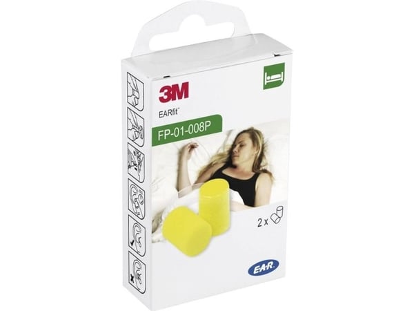 3M FP-01-008P, Återanvändbara öronproppar, I öra, Gul, Trådlös, 28 dB, Skum