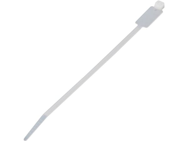 TRU COMPONENTS 1593125 TC-MCV-200SS203 Nahkamerkintä Kohokuvioitu pinta: 25 x 8 mm Luonto 100 kpl