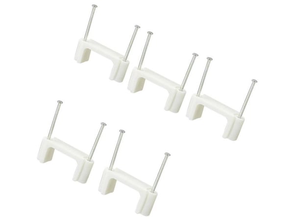 TRU COMPONENTS TC-DNF24203 Kiinnittimet 1593095 Bundt-Ø-område 24 mm (max) To-flappet Hvid 100 stk