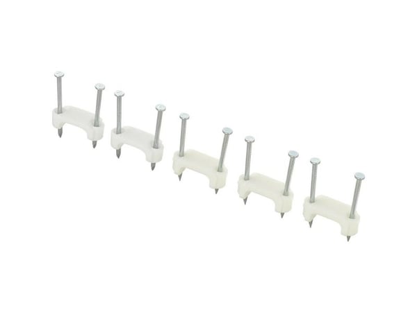 TRU COMPONENTS TC-DNF17203 Kiinnittimet 1593094 Bundt-Ø-område 17,70 mm (max) To-flappet Hvid 100 stk
