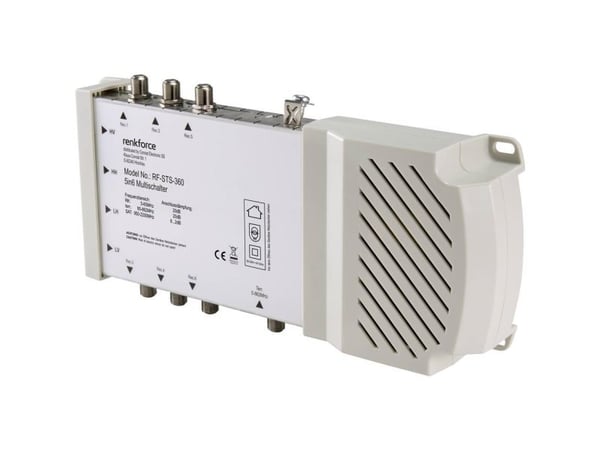 Renkforce RF-STS-360 SAT multibryter | innganger (Multibryter): 5 (4 SAT/1 terrestrisk) | antall deltakere: 6 | kompatibel med Quad-LNB (RF-4510558)