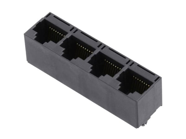 encitech RJJU-88-442-E1V-004 RJ-liitin 3251-0008-14 Liitin, uppoasennus, pystysuora napaluku (RJ) 8P8C Musta 1 kpl