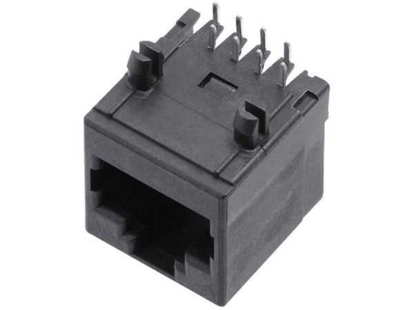 encitech RJJU-88-142-E7H-021 RJ-liitin 3257-0008-02 Liitin, uppoasennus, vaakasuora napaluku (RJ) 8P8C Musta 1 kpl