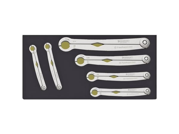 Stahlwille 96838774 TCS 240/6 ringskiftenøkkelsett 6 deler nøkkelvidde (metrisk) 10 - 19 mm (kun del)