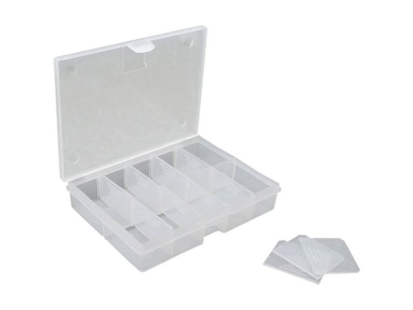 VISO sortimentskasse (L x B x H) 130 x 100 x 30 mm Antall rom: 10 Innhold: 1 stk