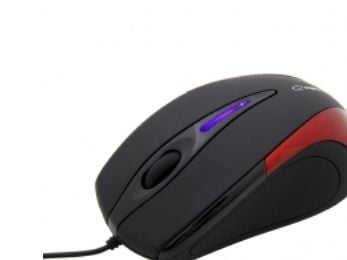 Esperanza EM102R - Mus - optisk - 3 knapper - kablet - USB - rød