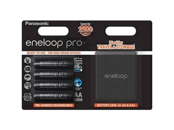 Panasonic eneloop pro BK-3HCDEC4BE - Batteri 4 x AA-type - NiMH - (ladbare) - 2500 mAh