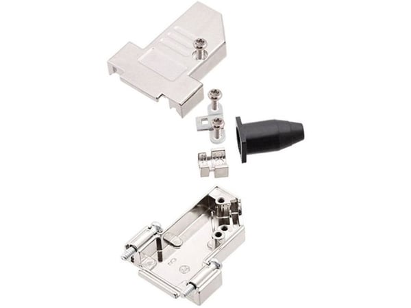 encitech DTSL09-RG-SJS-M2.5-S-K 6560-2218-31 D-SUB-hus, poltal 9, pressgjuten zink, 45°, metall, 1 st