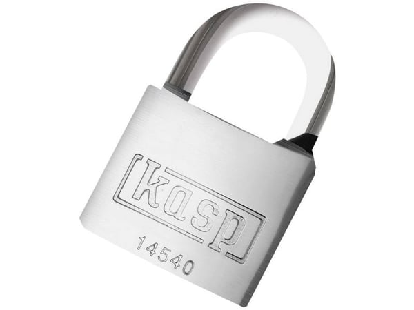 Kasp K14540A1 hengelås 40 mm likt rustfritt stål lås med nøkkel