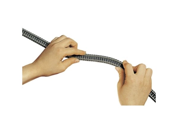 9106 N Fleischmann piccolo (med ballast) Flexspor 777 mm 200 mm