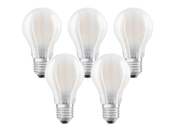 OSRAM LED BASE - LED-lyspære - form: A - mattslipt finish - E27 - 7 W (ekvivalent 60 W) - klasse E - varmt hvitt lys - 2700 K