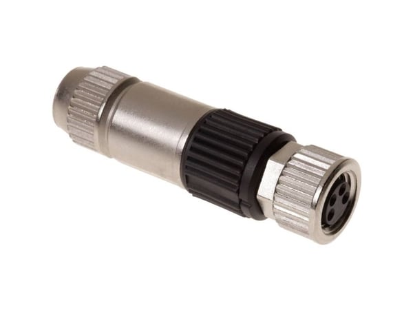 Harting 21 02 151 2405, M8-S, musta, nikkeli, polyamidi, sinkki, kulta, IP67, 10 mO