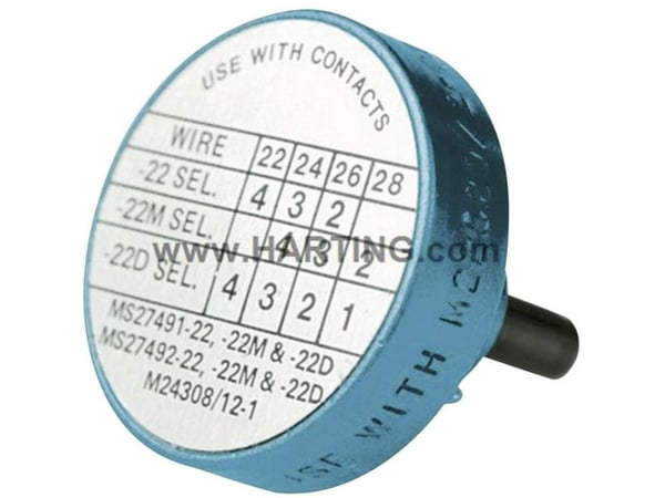 Harting posisjoneringshylse 09 99 000 0531 blå, 1 stk (09 99 000 0531)