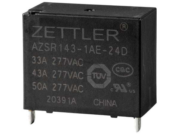 Zettler Electronics AZSR143-1AE-24D effektrelé 24 V/DC 50 A, 1 vekselkontakt, 1 stk