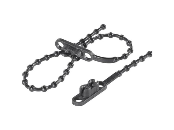 TRU COMPONENTS 1592905 TC-KTVR145BK203 Knudebånd 145 mm 2 mm Sort Med dobbelthoved 100 stk