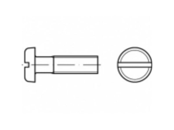 TOOLCRAFT skruer med flatt hode M6 x 35 mm spor, messing (200 stk.)