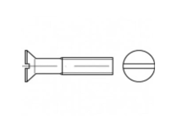 TOOLCRAFT TO-5452626 senkeskruer M6 20 mm spor messing forniklet 200 stk